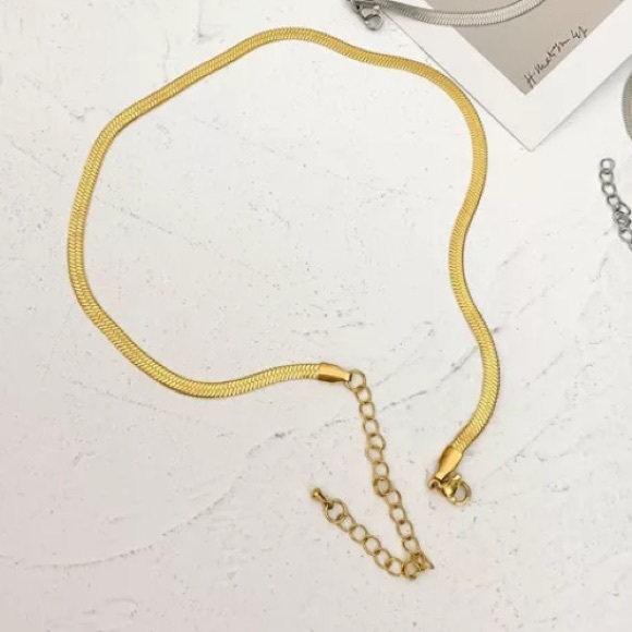 18K gold plated choker necklace - Picture 5 of 7